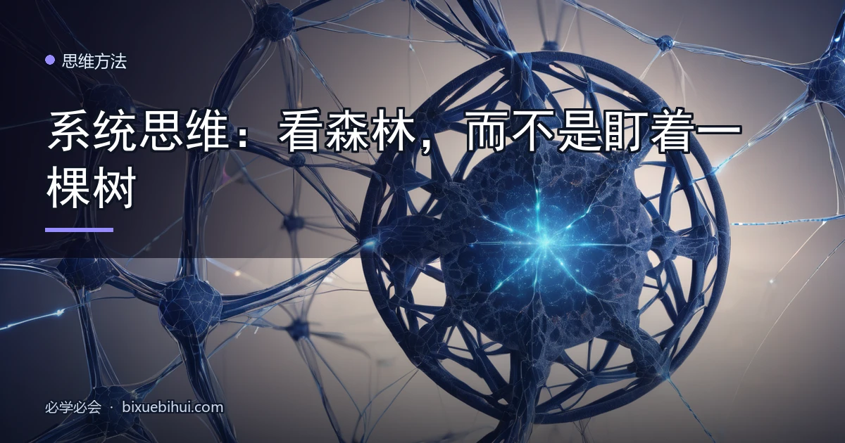 系统思维:看森林,而不是盯着一棵树