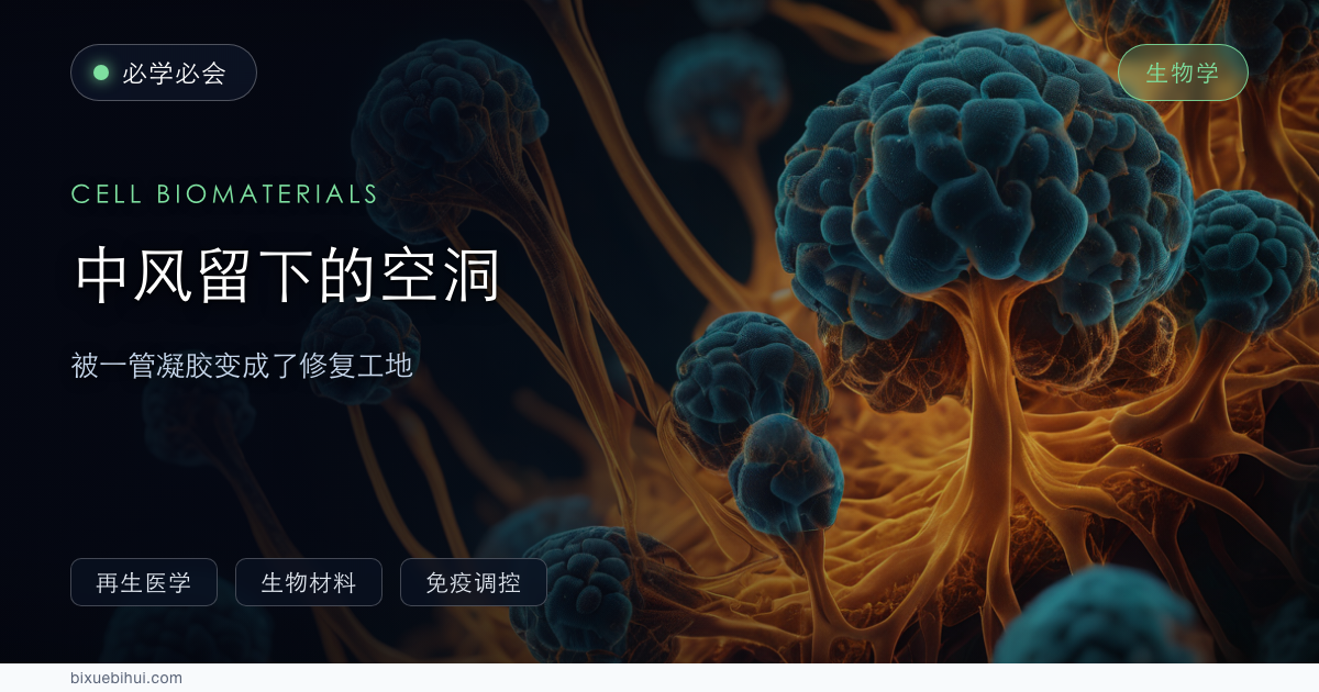 中风留下的空洞,被一管凝胶变成了修复工地