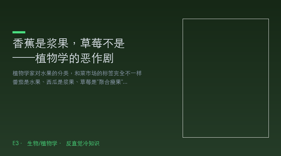 香蕉是浆果,草莓不是:植物学家的分类标准有多反直觉