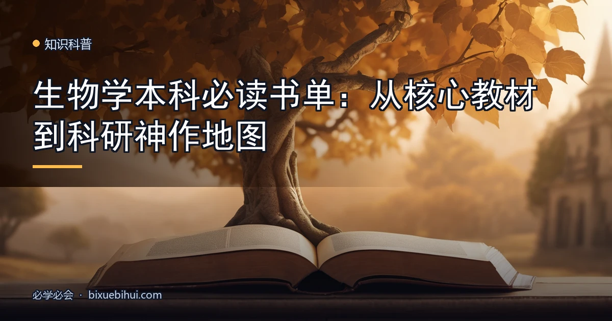 生物学本科必读书单:从核心教材到科研神作地图