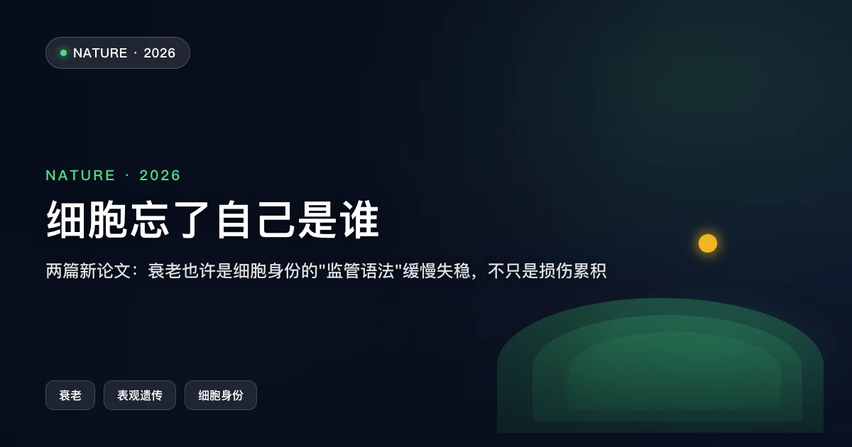 细胞"忘记自己是谁",可能就是衰老本身:两篇新论文的身份失忆说