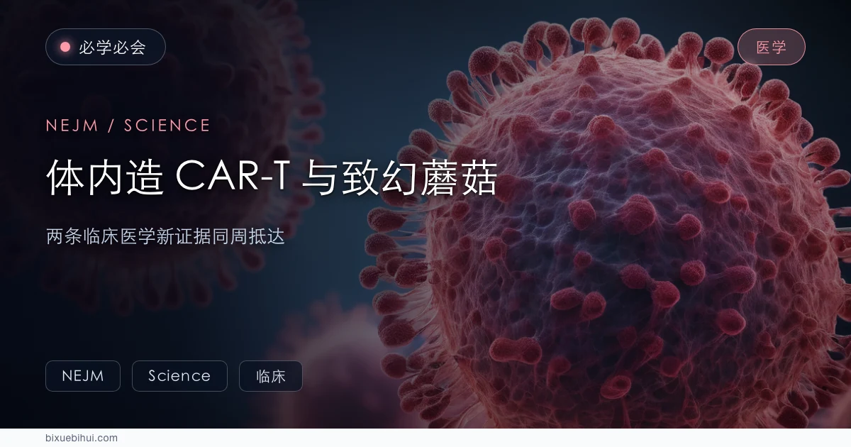 本周医学两条:体内造 CAR-T 跑通了,致幻蘑菇成分能挡住化疗副作用
