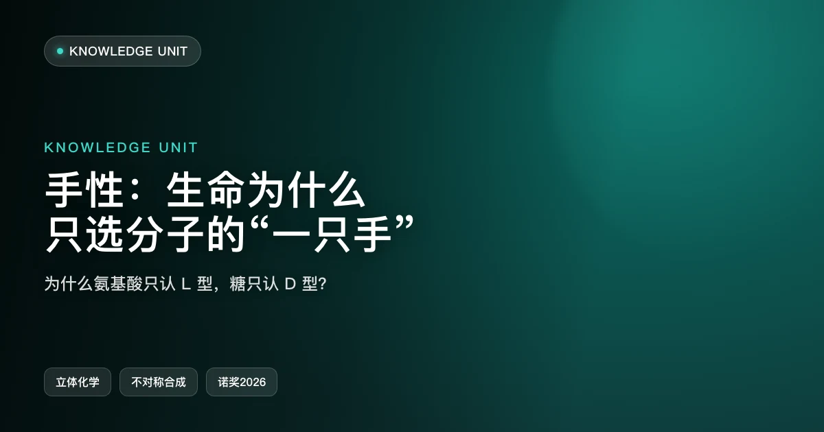 手性：生命为什么只选分子的