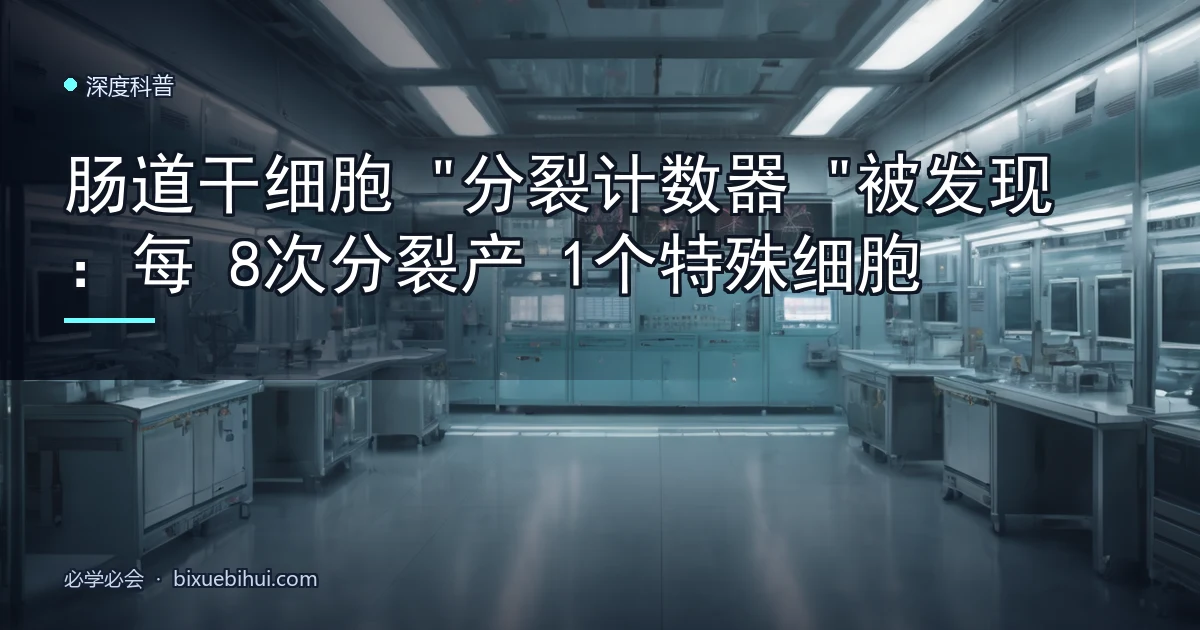 肠道干细胞"分裂计数器"被发现:每8次分裂产1个特殊细胞