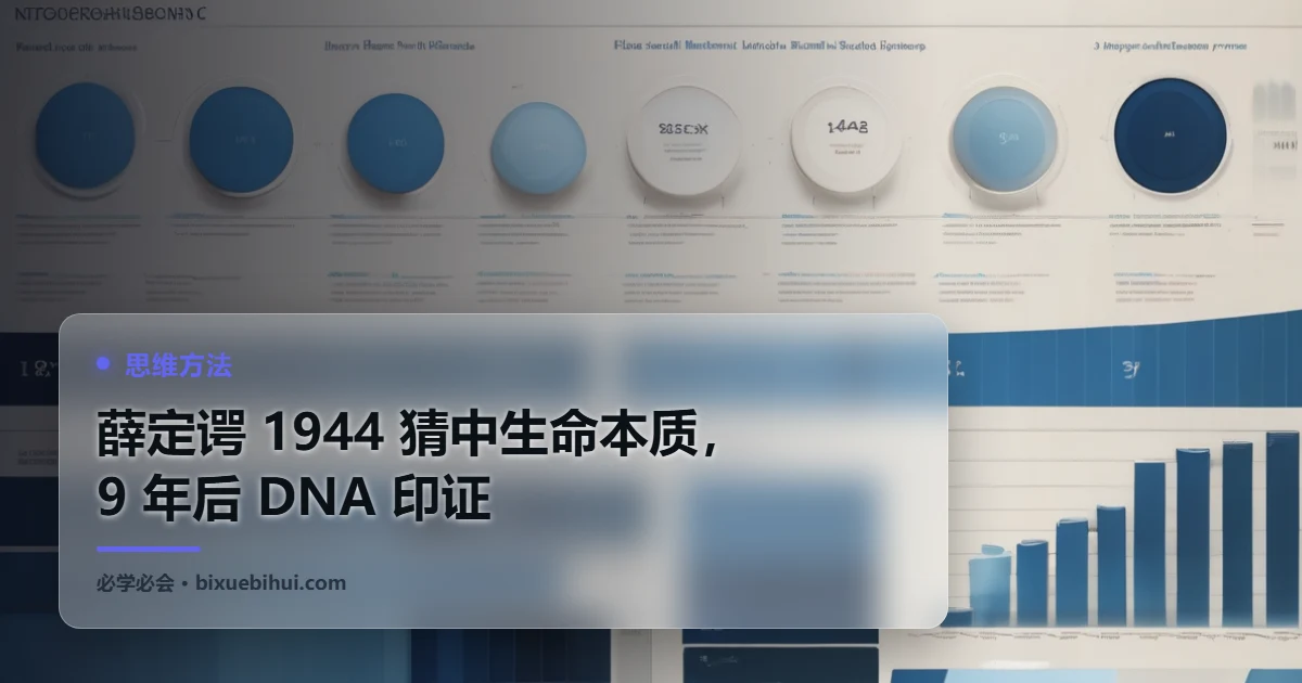 薛定谔 1944 猜中生命本质,9 年后 DNA 印证