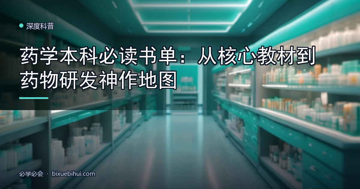 药学本科必读书单:从核心教材到药物研发神作地图