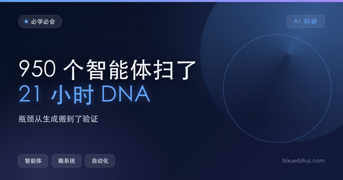 950 个智能体扫了 21 小时 DNA：AI 发现科学走到了哪一步