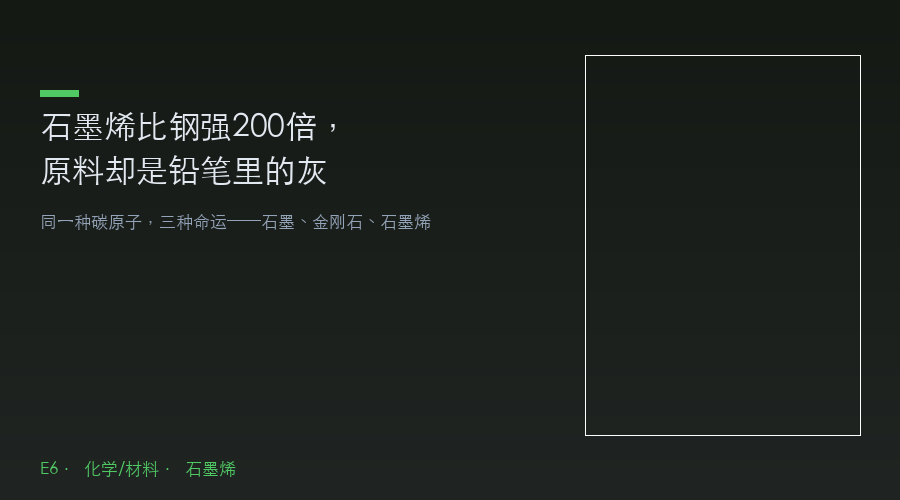 石墨烯比钢强200倍,原料却是铅笔里的灰——同一种碳原子的三种命运