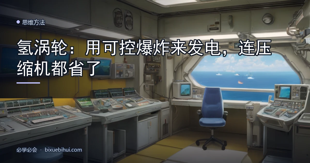 氢涡轮：用可控爆炸来发电，连压缩机都省了