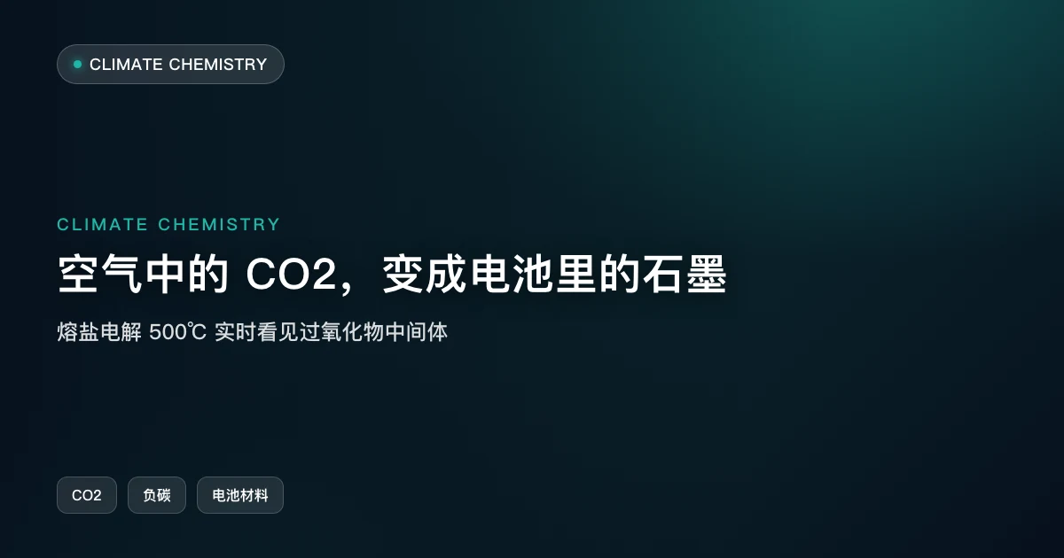 空气中的 CO2，变成电池里的石墨