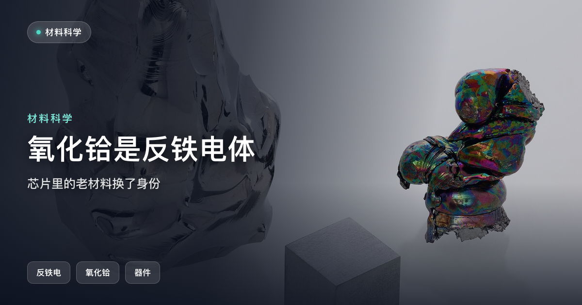 芯片里用了几十年的氧化铪，被发现是一种反铁电体