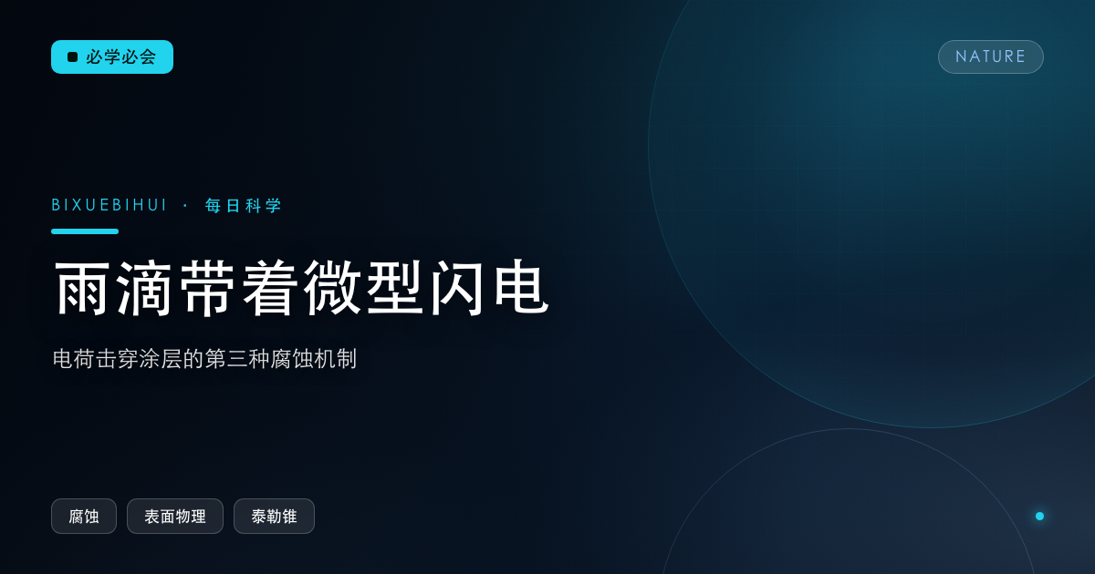 雨滴带着微型闪电:电荷,而不是酸,在击穿你的车漆