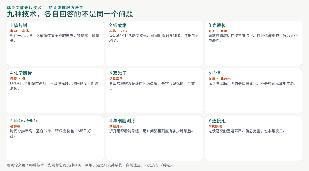 九种神经科学技术速查