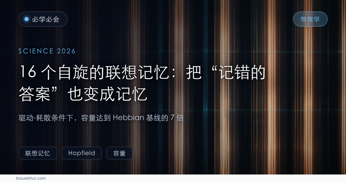16 个自旋的联想记忆:把"记错的答案"也变成记忆