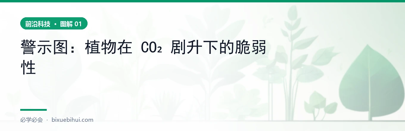示意图：远古 CO₂ 骤升事件，森林生态崩塌过程