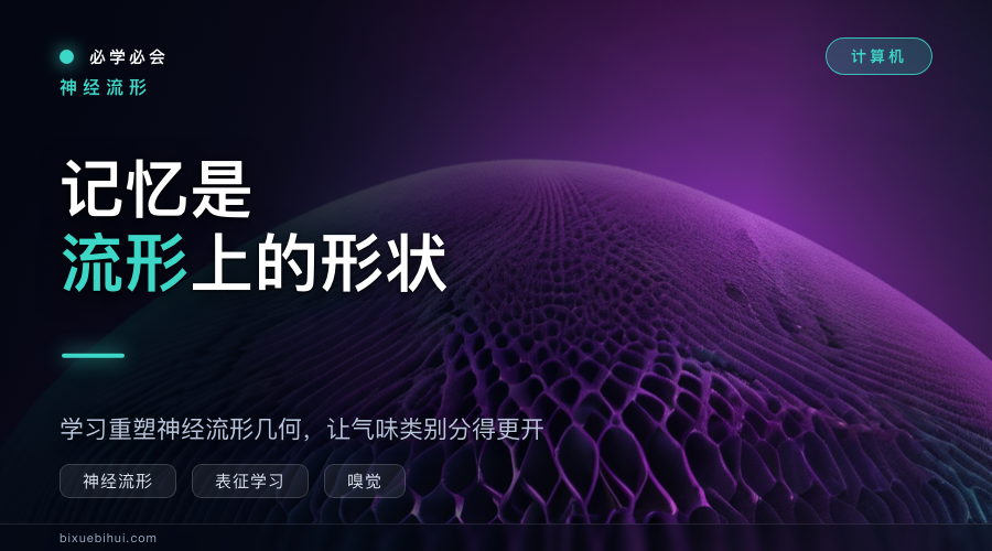记忆是流形上的形状:嗅觉网络通过学习重塑几何