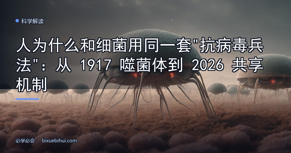 人为什么和细菌用同一套"抗病毒兵法":从 1917 噬菌体到 2026 共享机制