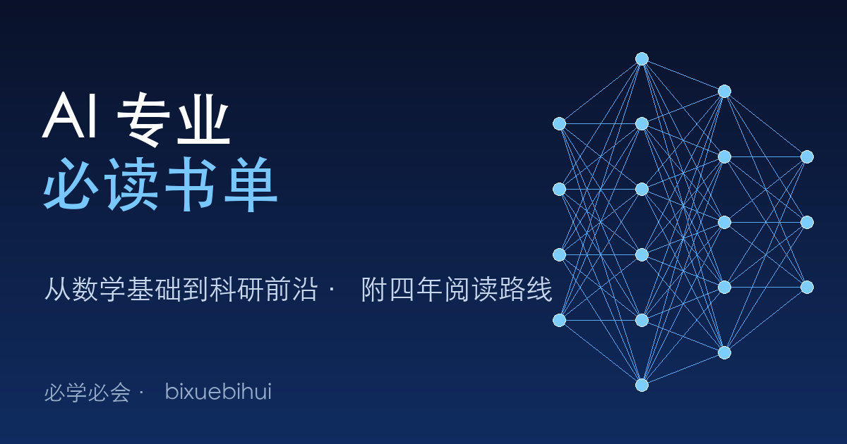 AI 专业本科必读书单:从数学基础到科研前沿的地图