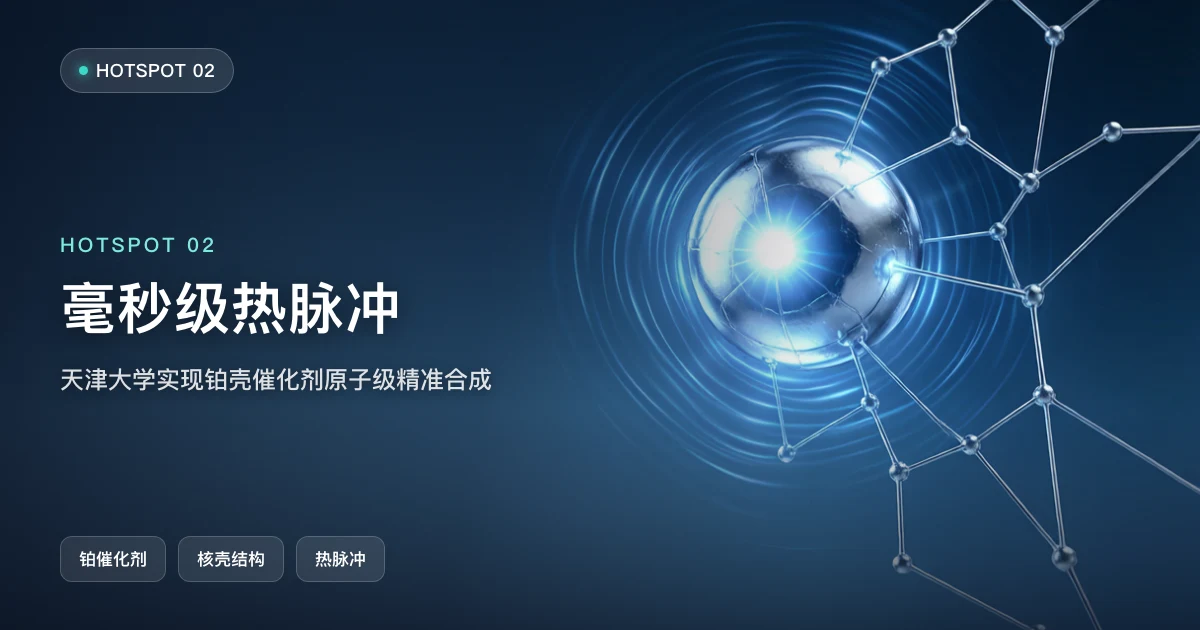 毫秒级热脉冲：天津大学实现铂壳催化剂原子级精准合成