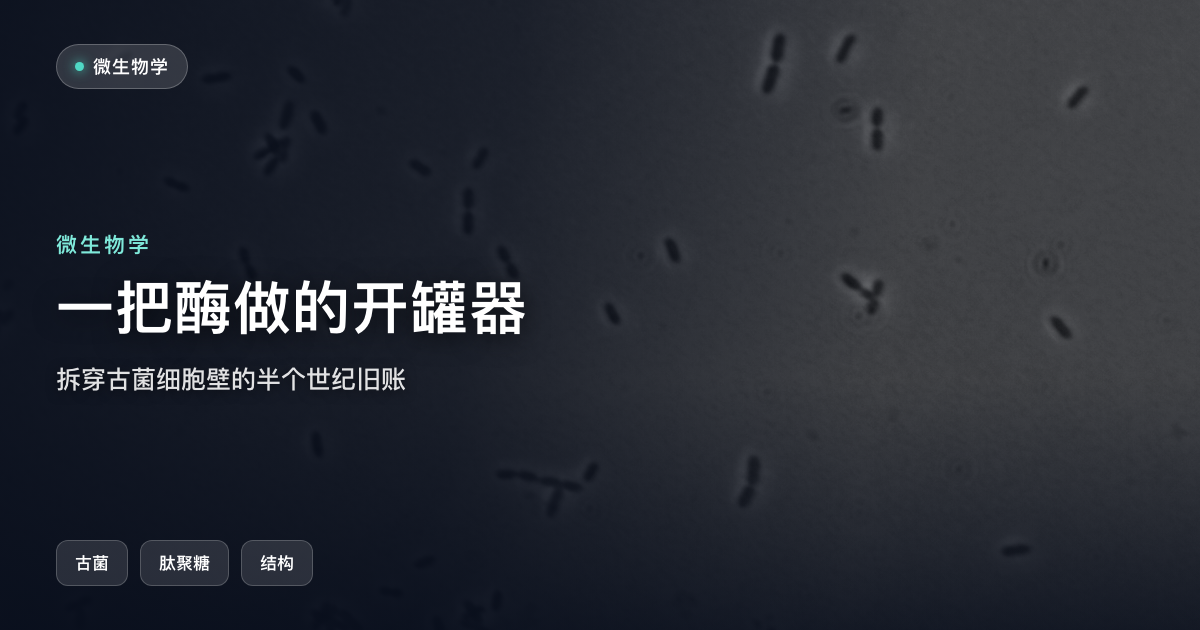 一把酶做的「分子开罐器」,拆穿了古菌细胞壁的半个世纪旧账