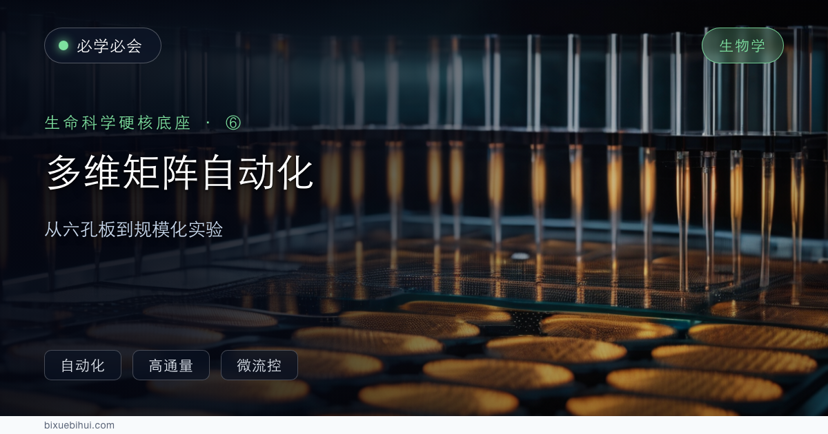 从六孔板到多维矩阵:生物实验的规模化与自动化
