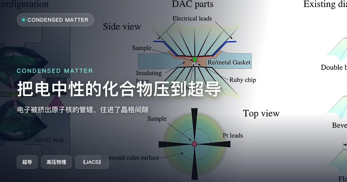 把一块电中性的化合物压到超导