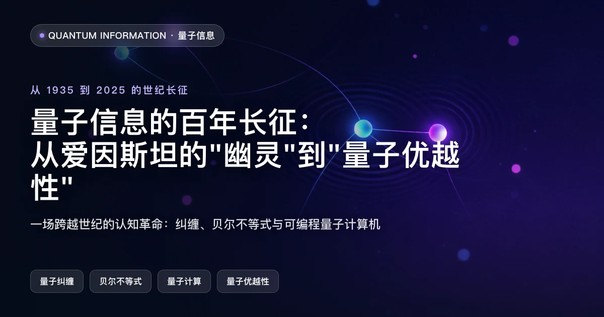 量子信息的百年长征:从爱因斯坦的"幽灵"到"量子优越性"
