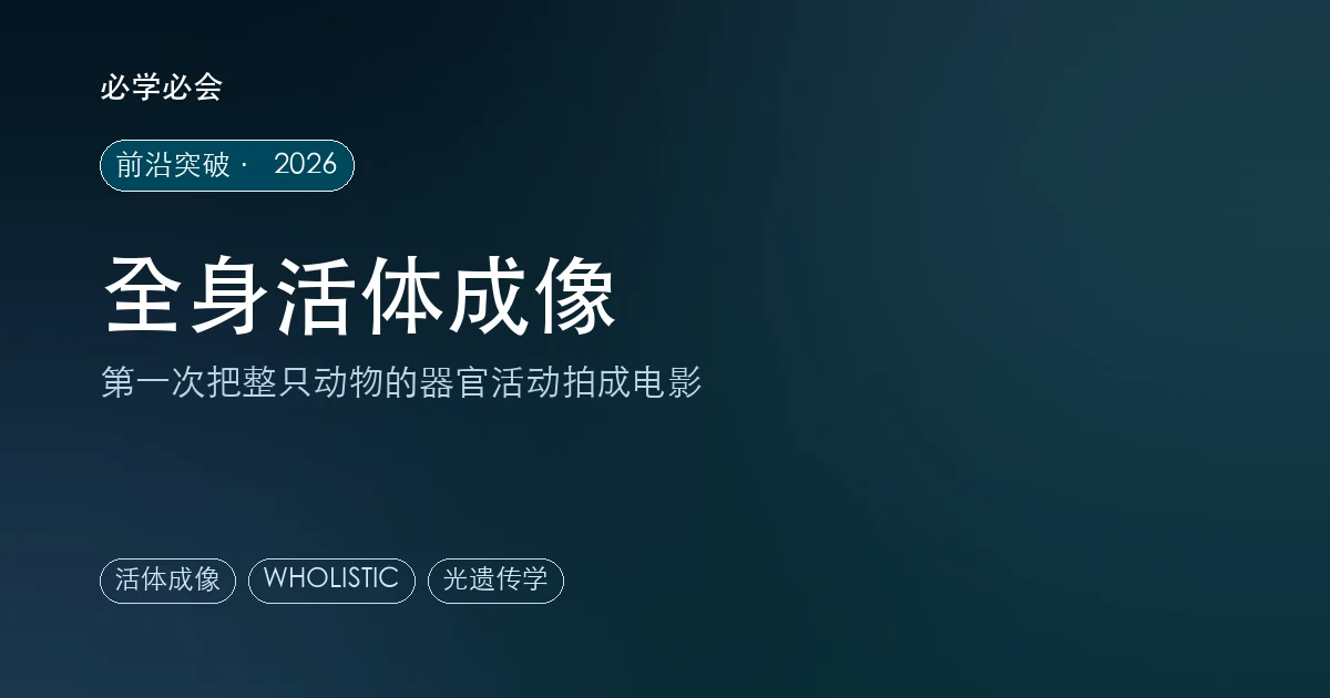 活体全身成像：第一次看清整只动物在做什么