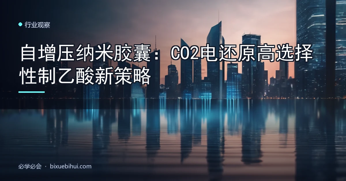 自增压纳米胶囊:CO2电还原高选择性制乙酸新策略