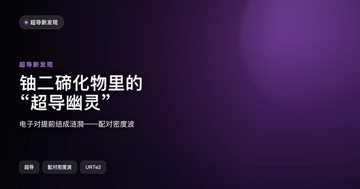 铀二碲化物里的"超导幽灵"