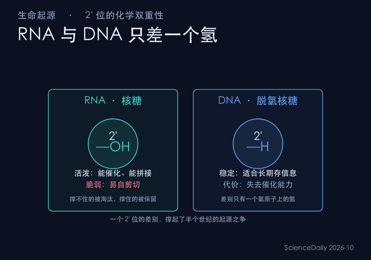 RNA 与 DNA 的 2 位结构差别