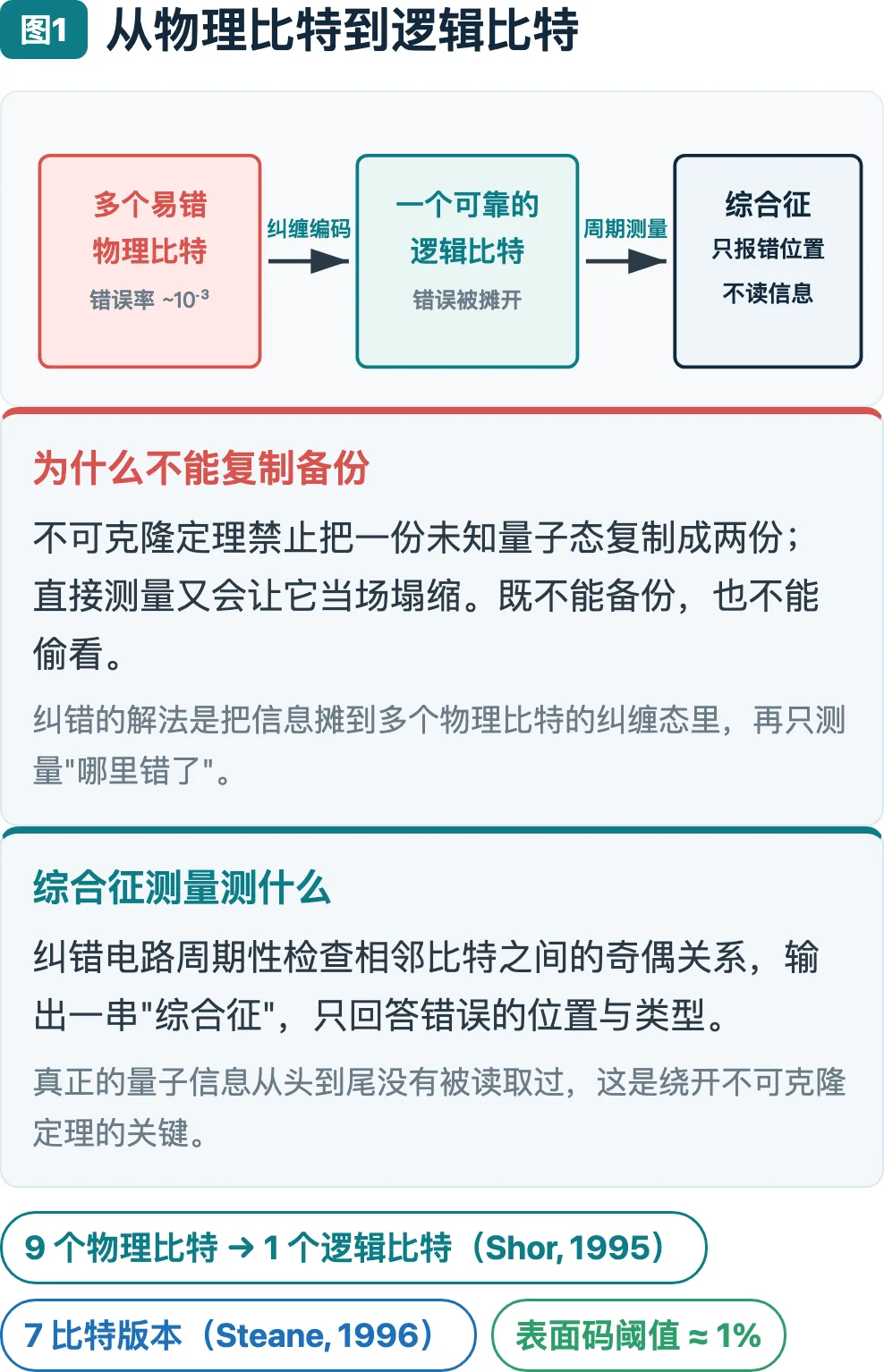 图1：从物理比特到逻辑比特