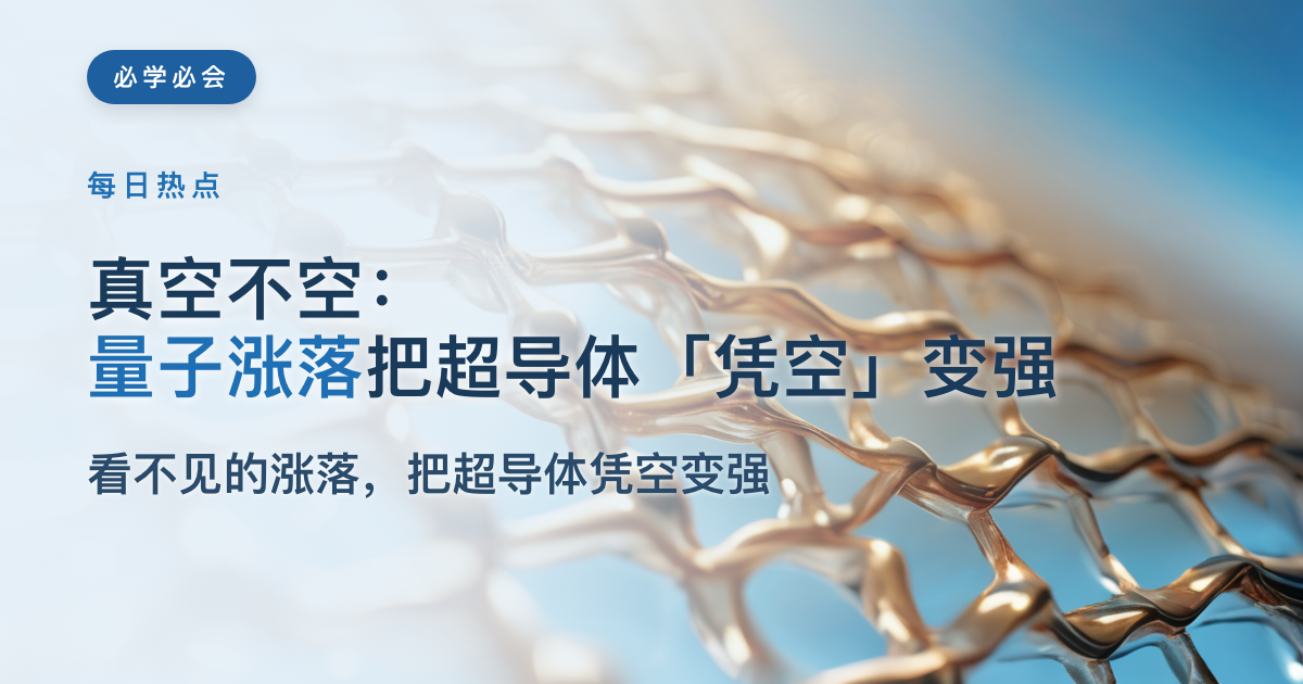 真空不空:量子涨落把超导体「凭空」变强