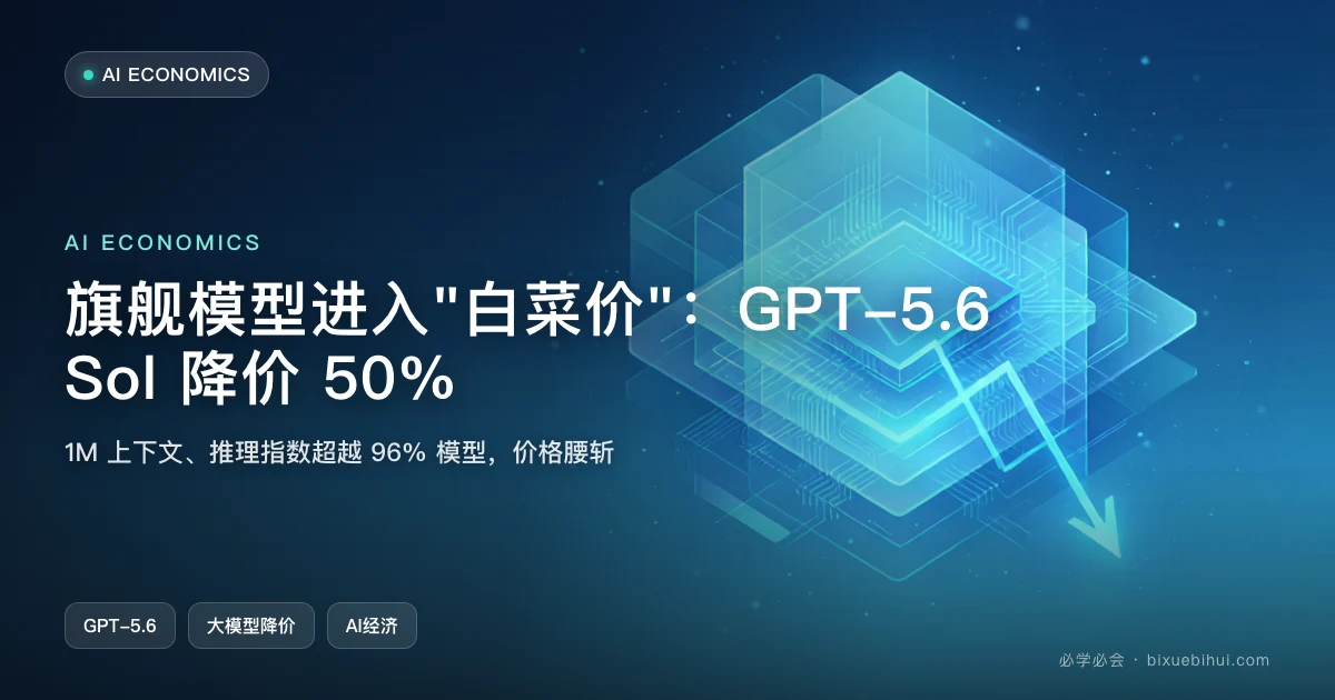旗舰模型进入"白菜价":GPT-5.6 Sol 降价 50%,推理指数超越 96% 模型