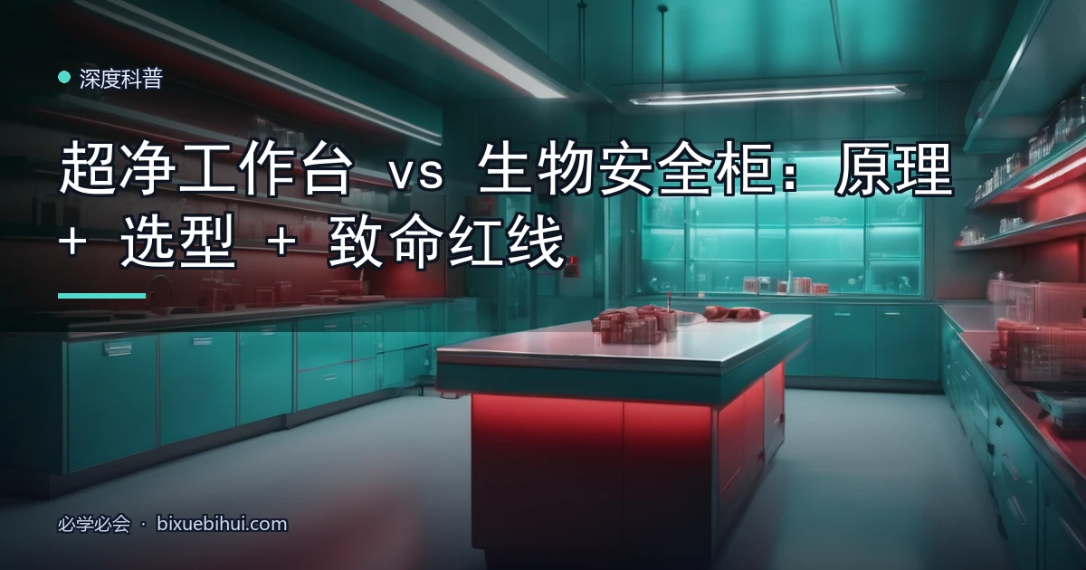 超净工作台 vs 生物安全柜:原理 + 选型 + 致命红线