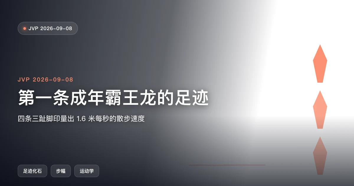 第一条成年霸王龙的足迹:它走得和人快走差不多