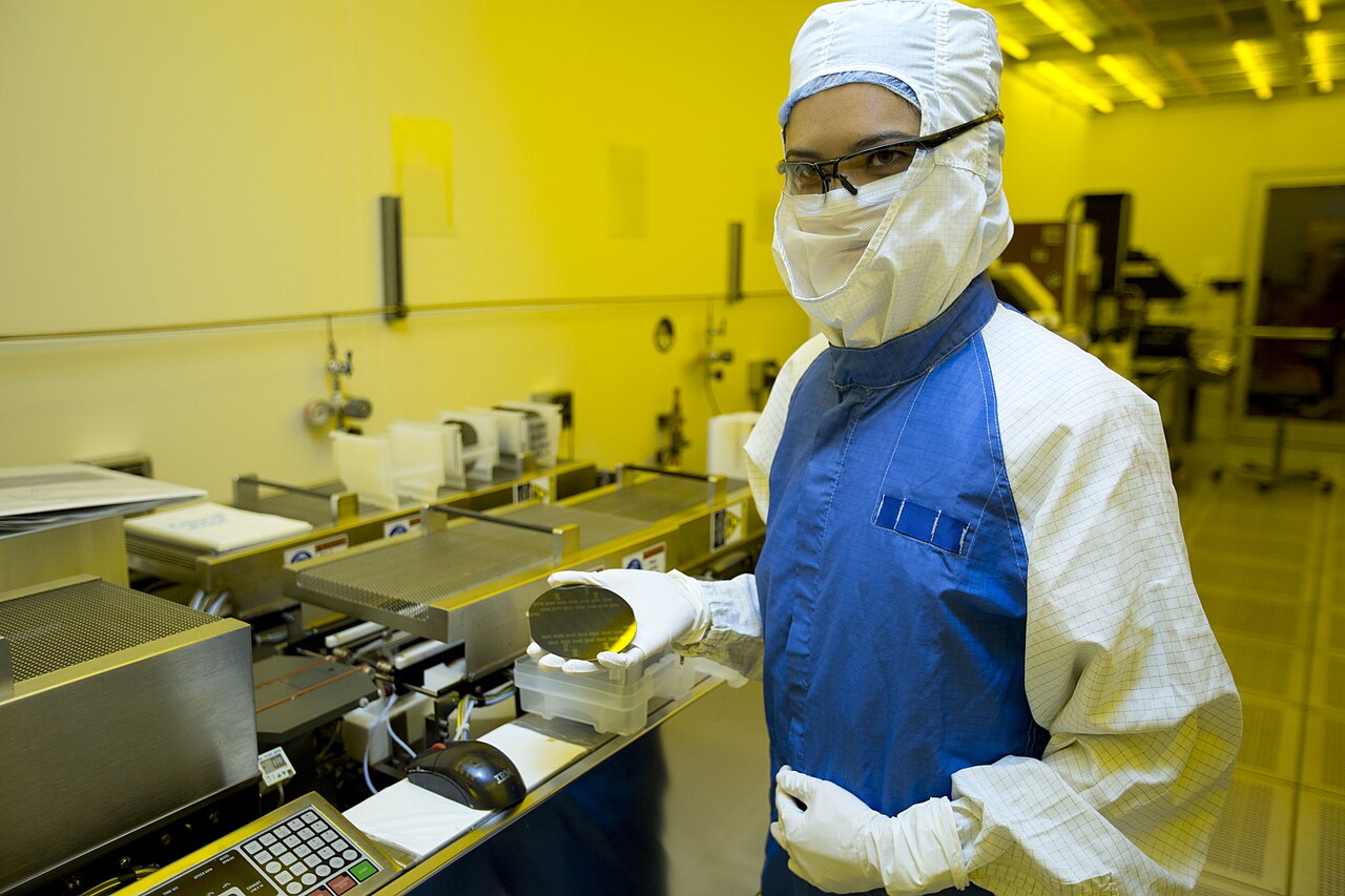 File:Silicon wafer researcher.jpg
