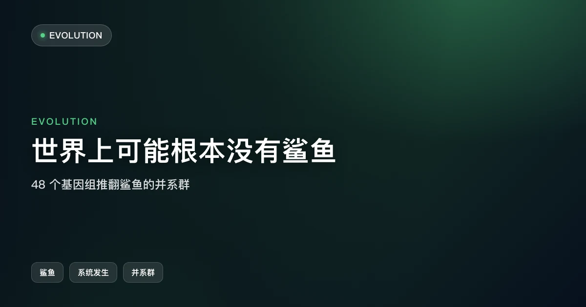 世界上可能根本没有鲨鱼